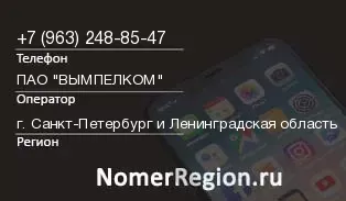 Кто звонил с 9632488547 - регион и оператор